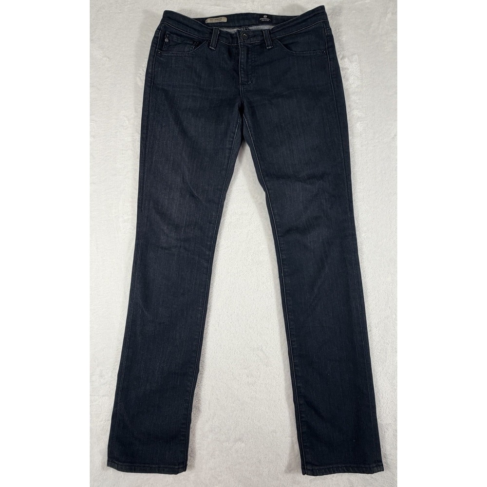 AG Adriano Goldschmied Jeans Women's 28 Black The Stevie Slim Straight Ankle